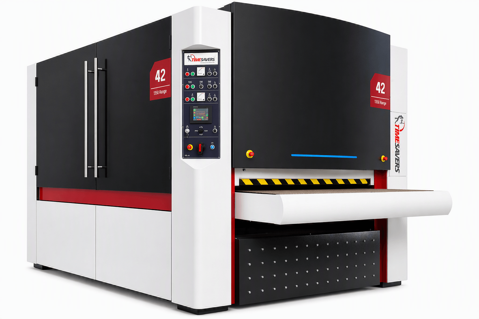 Timesavers Grinding Master 42 Series 1350 gyártóberendezés a Fastron Hungária lemezmegmunkálás üzemében